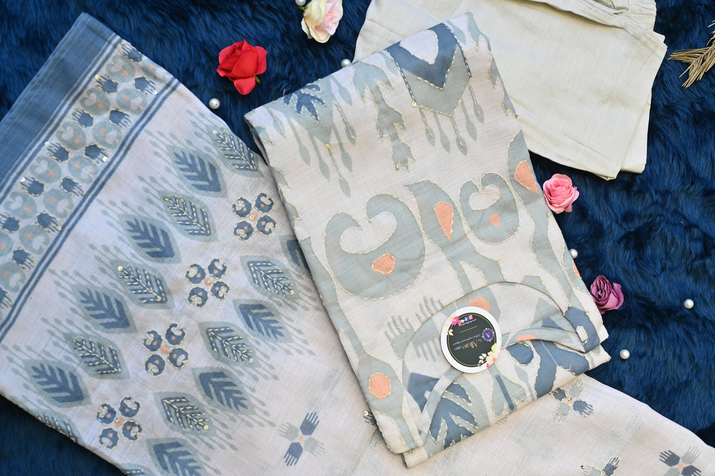 Ikkat with handwork kota doriya limited edition dress !