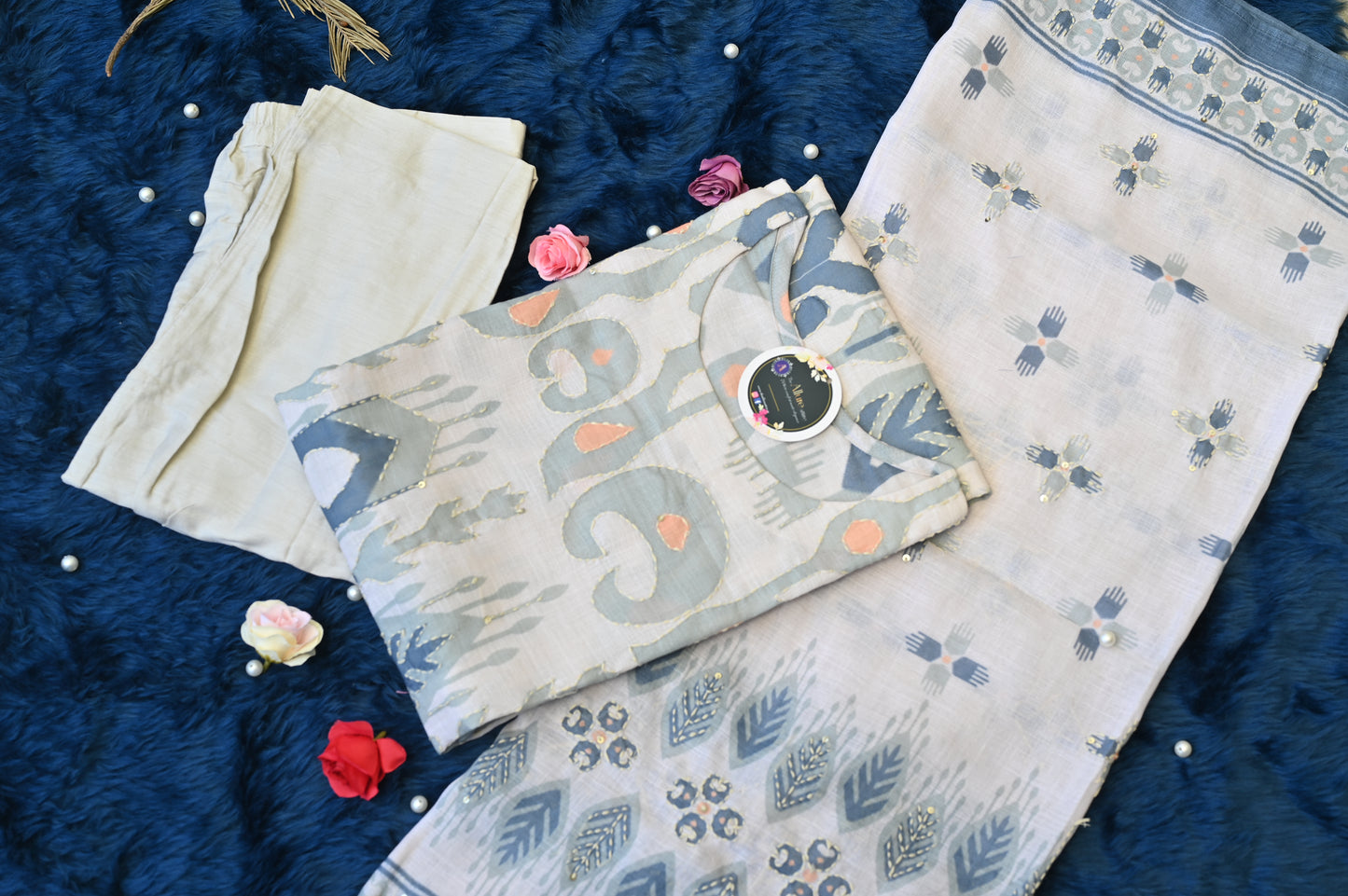 Ikkat with handwork kota doriya limited edition dress !