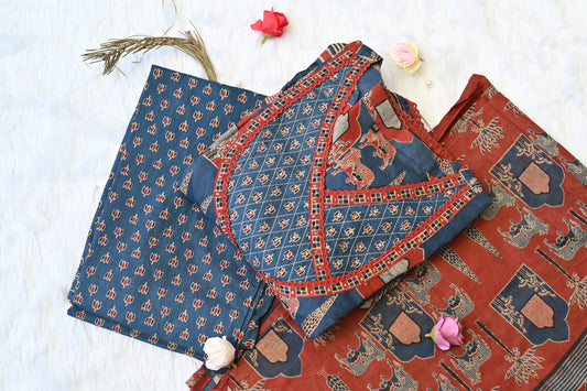 Full Sleeve print mal cotton dress !