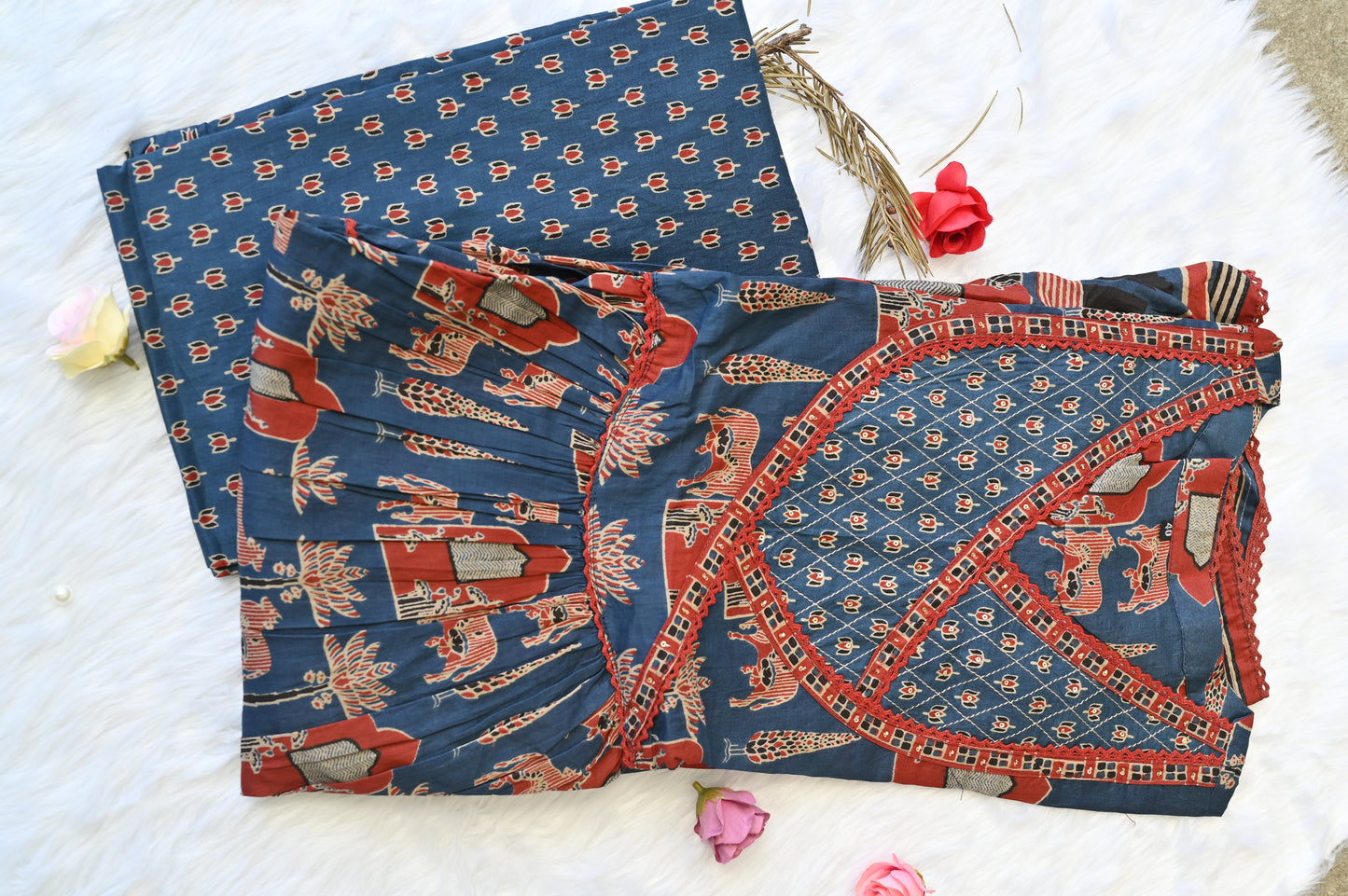 Full Sleeve print mal cotton dress !