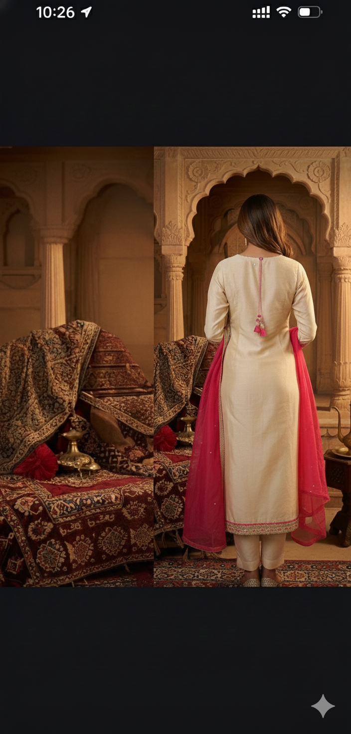 “ kashish “ pure soft crush tissue suit “