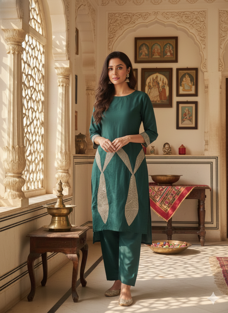 “Aachanl “ pure mul chanderi suit