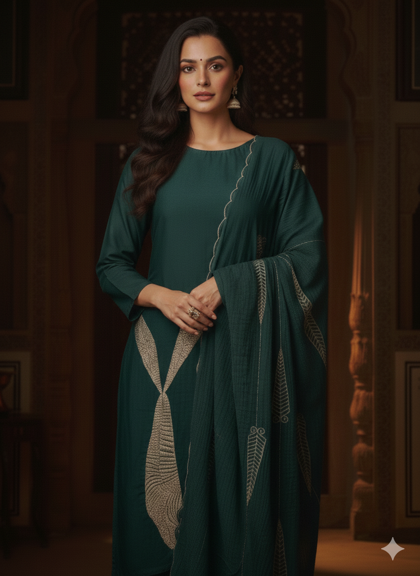 “Aachanl “ pure mul chanderi suit