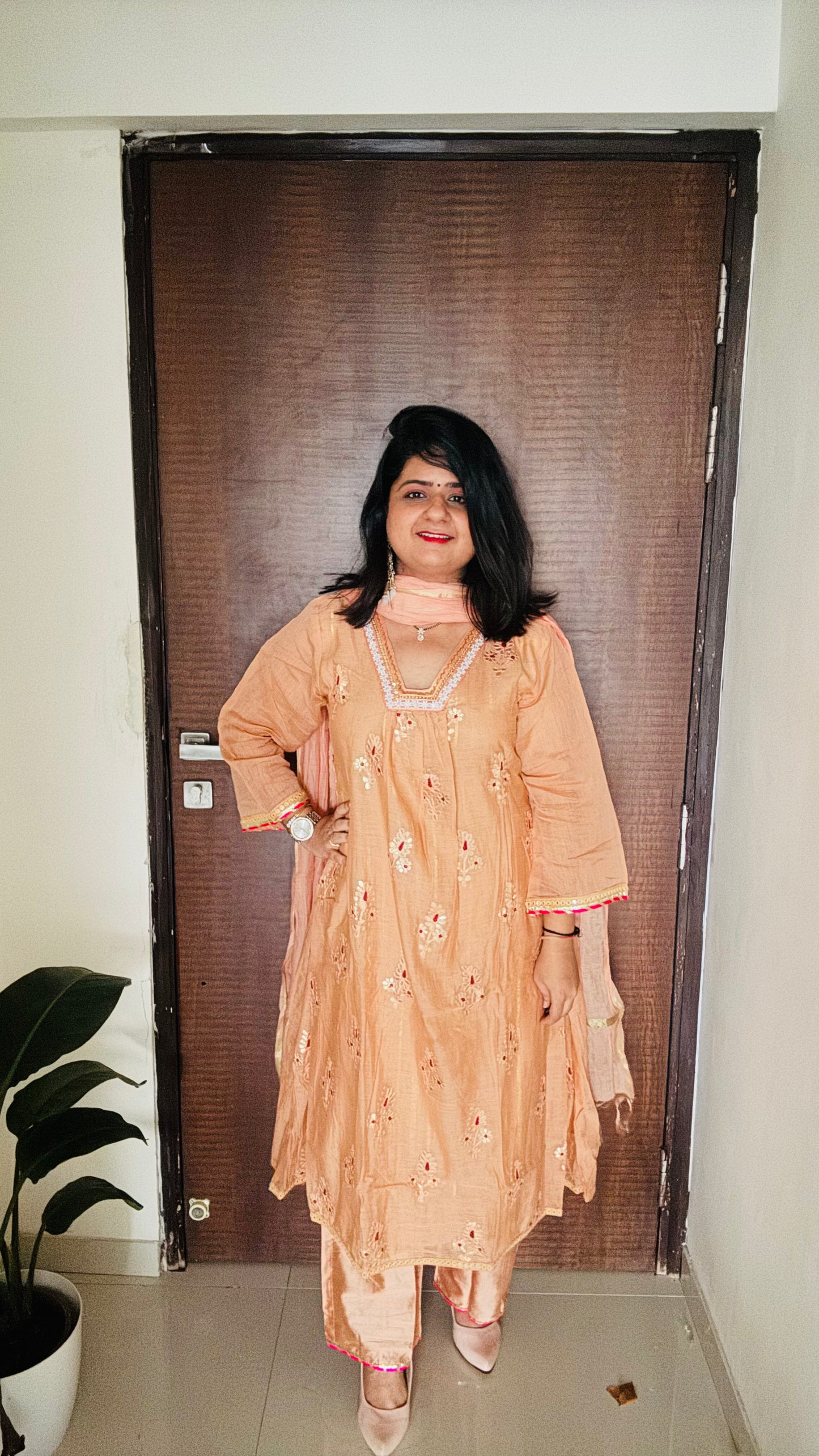 Sandhya Mul Chanderi suit