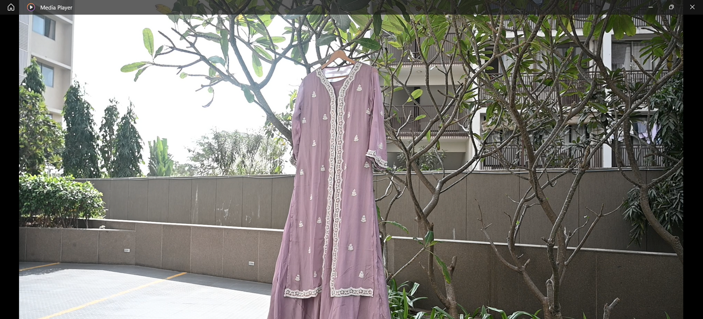 Gown with shrug style with pearl,zardoshi handwork!