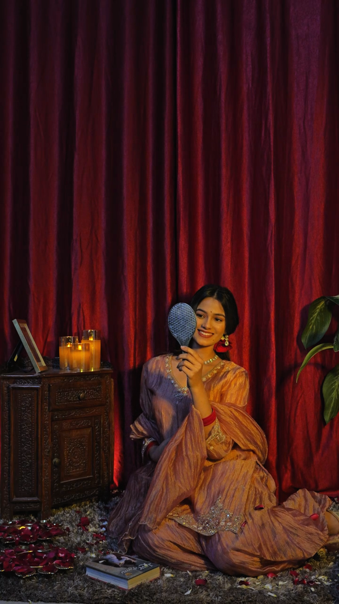 "Kohinoor " glass tissue sharara set