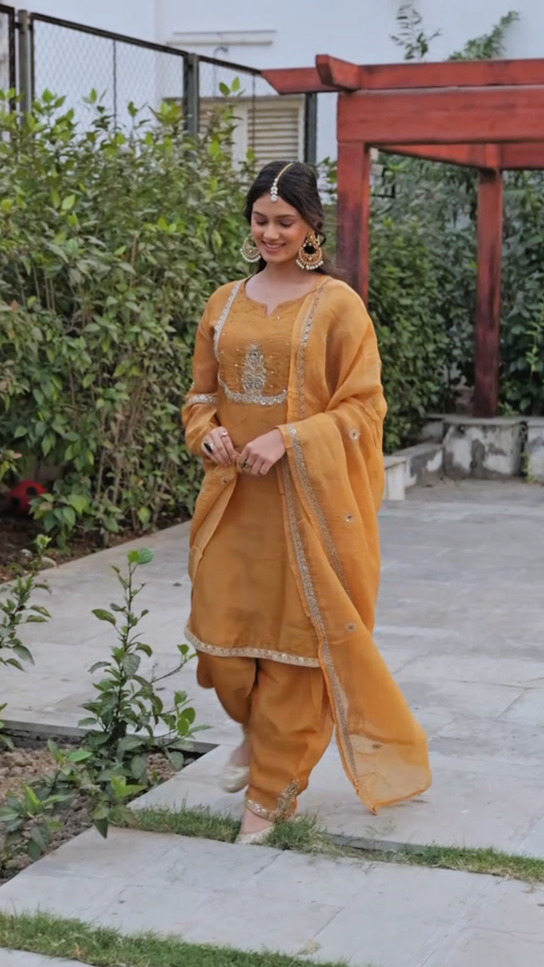 "Meher" tissue silk farshi suit