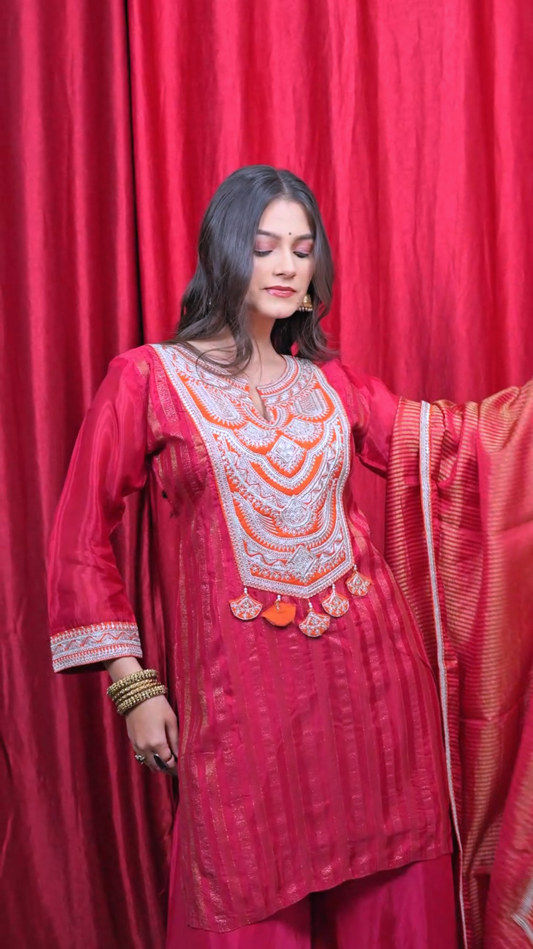 "Rani" soft silk sharara set
