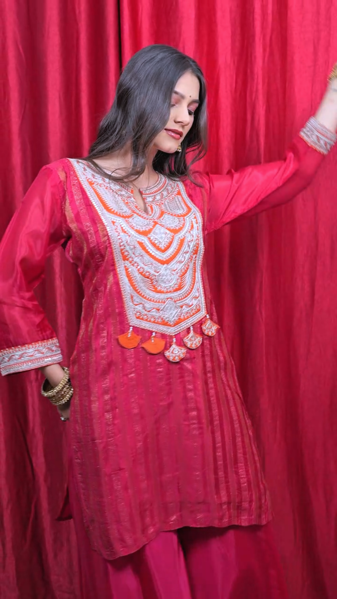 "Rani" soft silk sharara set