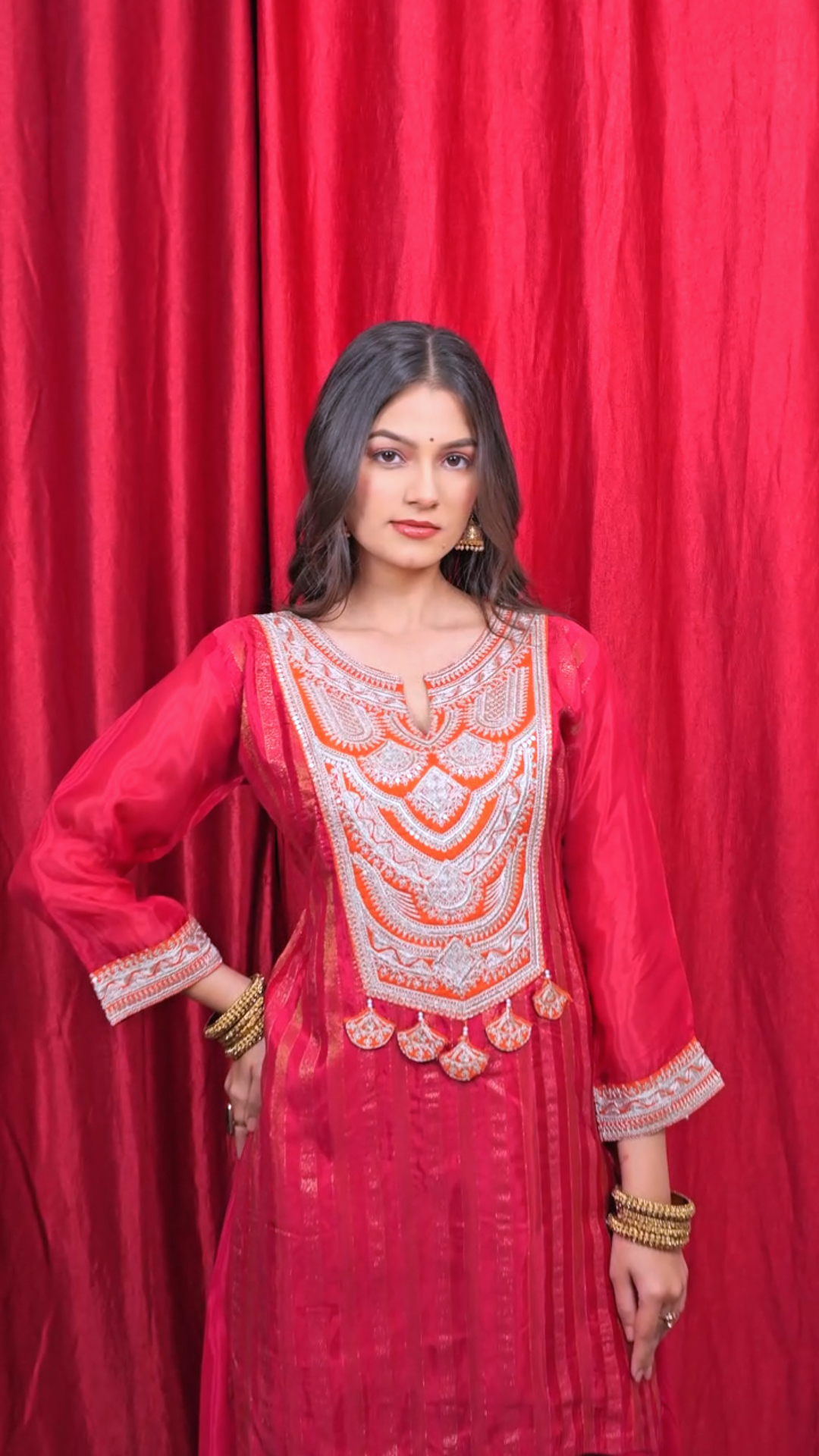 "Rani" soft silk sharara set