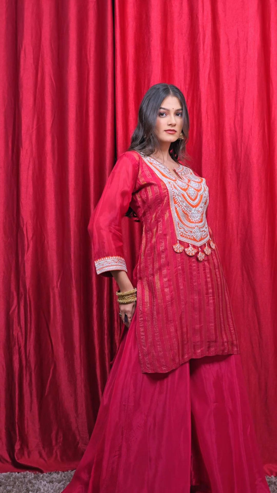 "Rani" soft silk sharara set