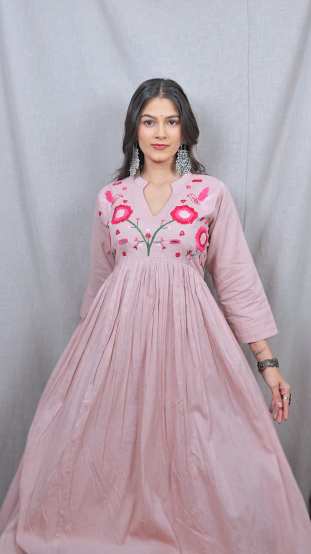 "Radhe" Mul cotton gown .