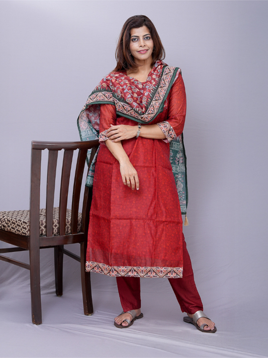 "Morni" cotton silk dress