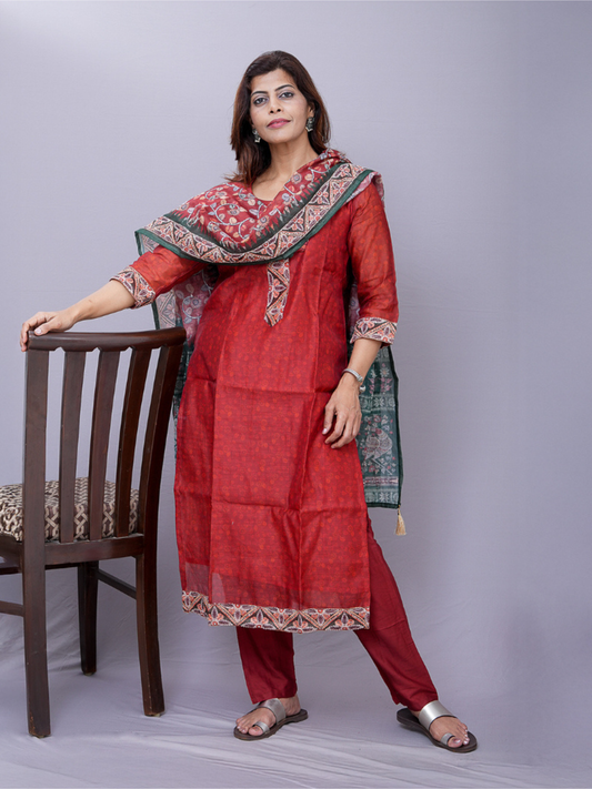 "Morni" cotton silk dress