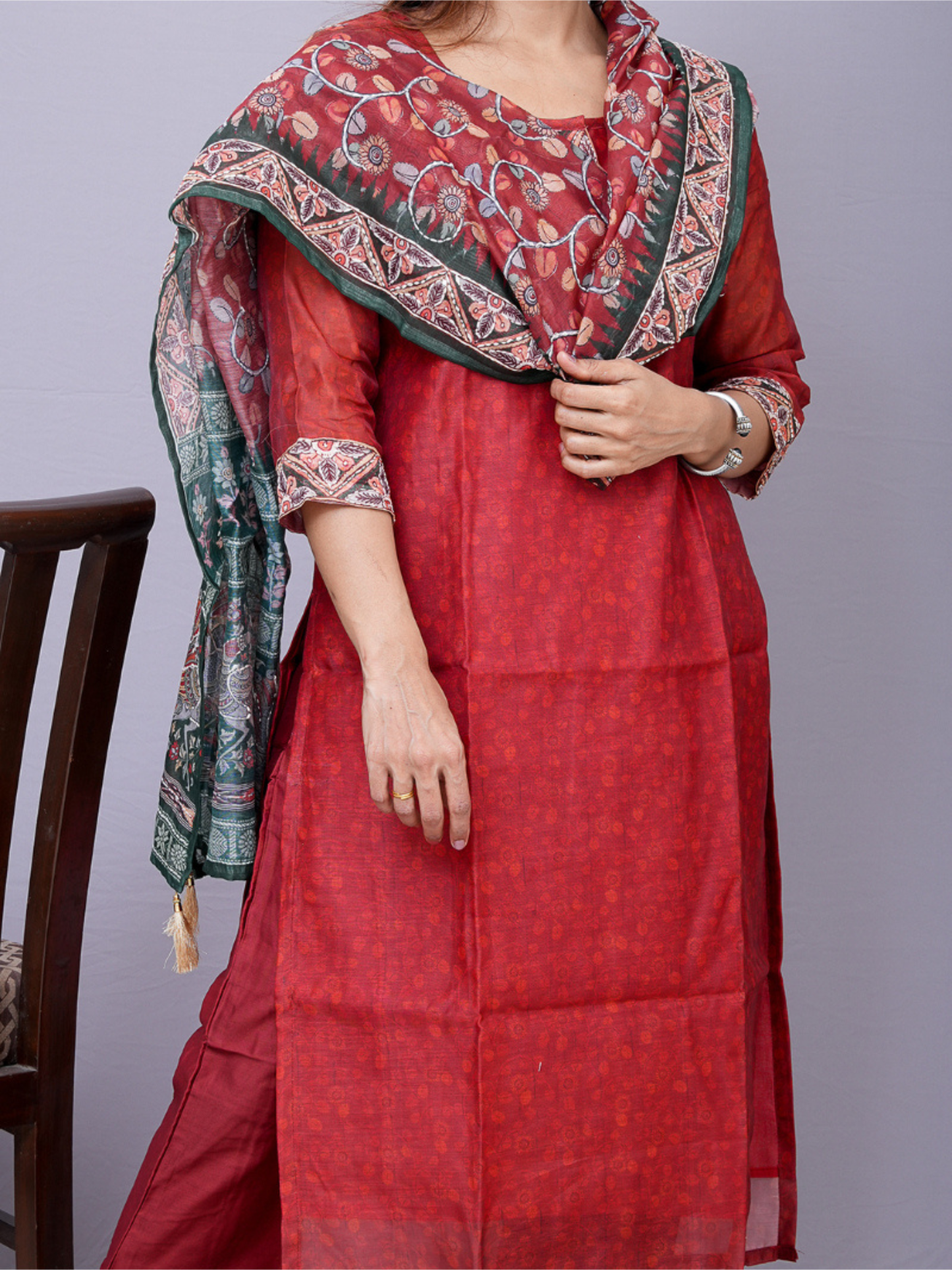 "Morni" cotton silk dress