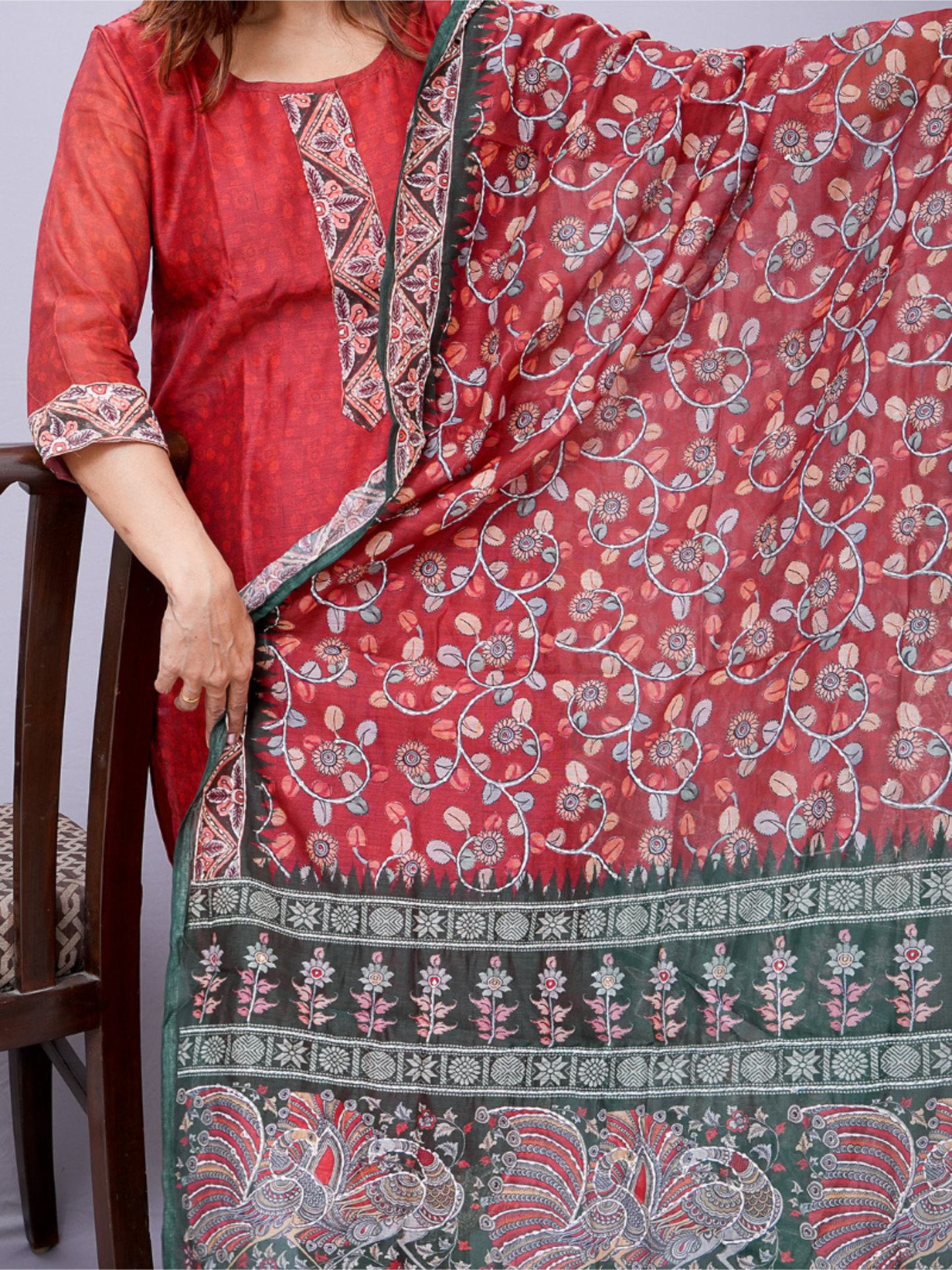 "Morni" cotton silk dress