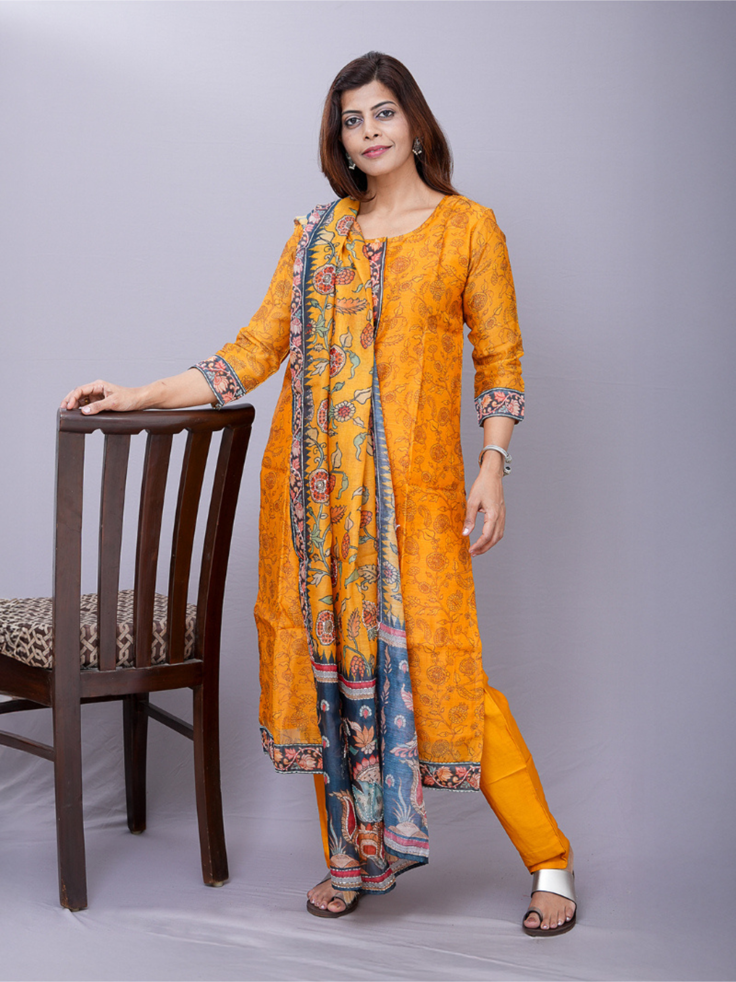"Mahek" cotton silk dress
