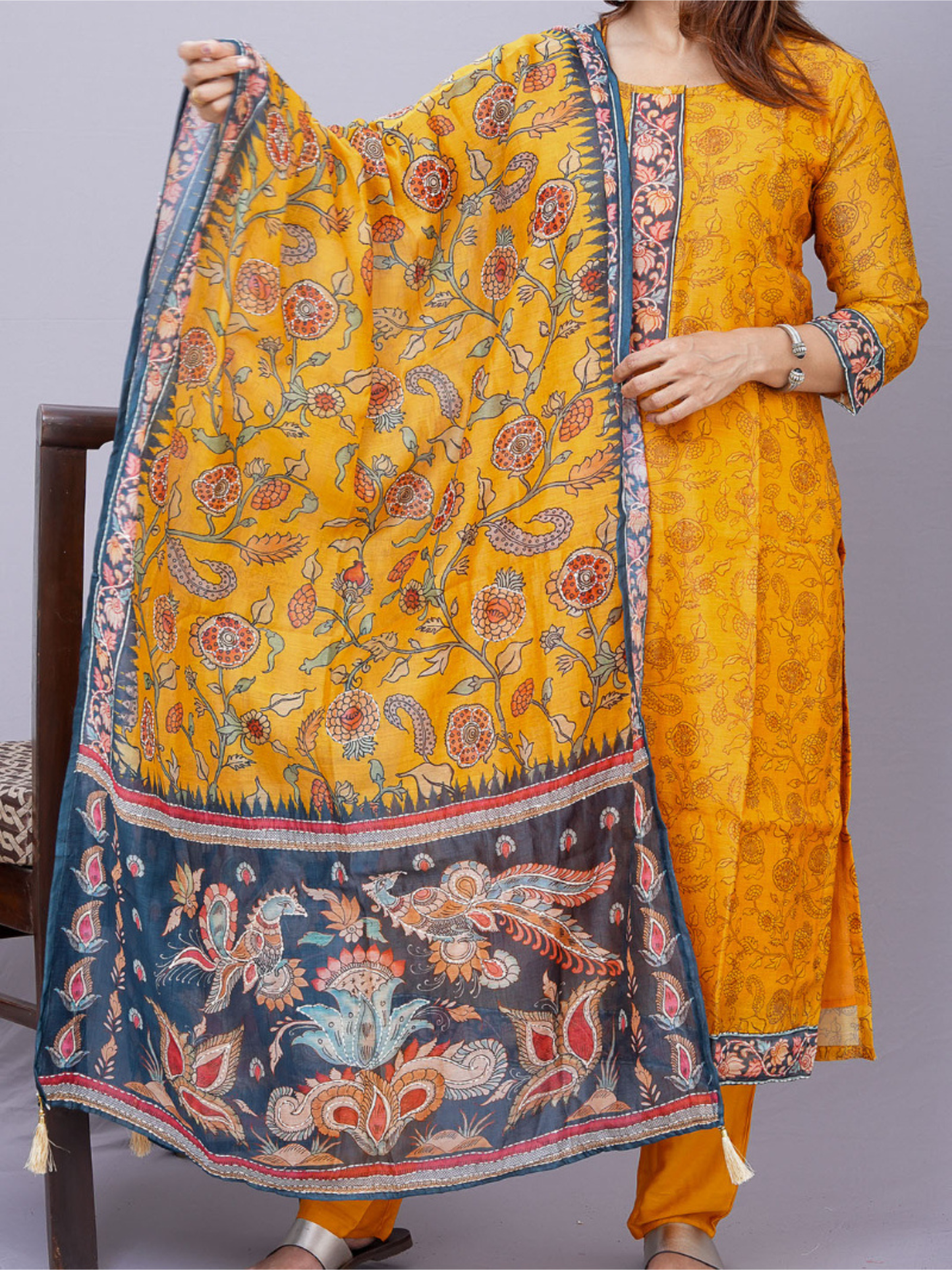 "Mahek" cotton silk dress
