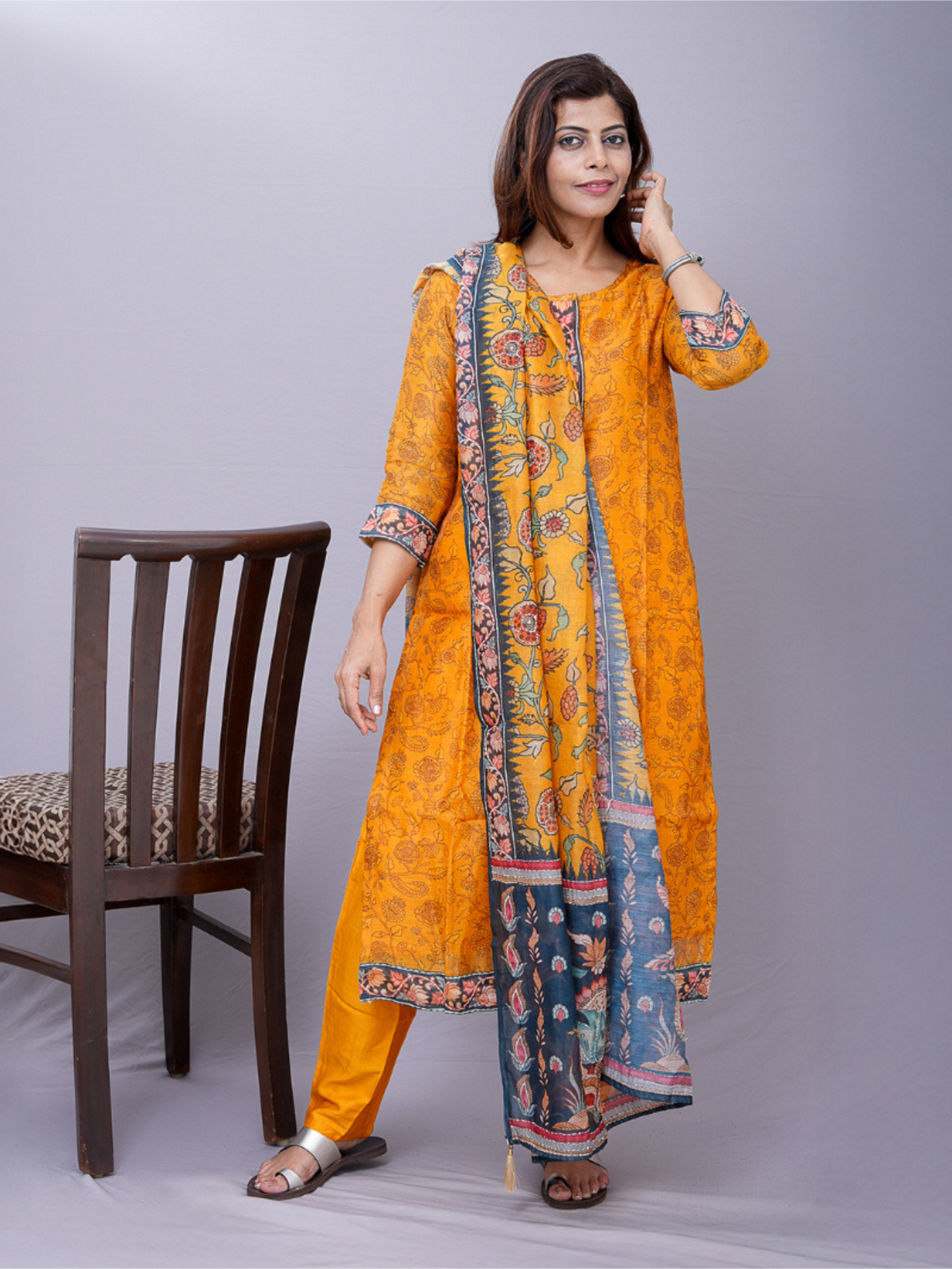 "Mahek" cotton silk dress