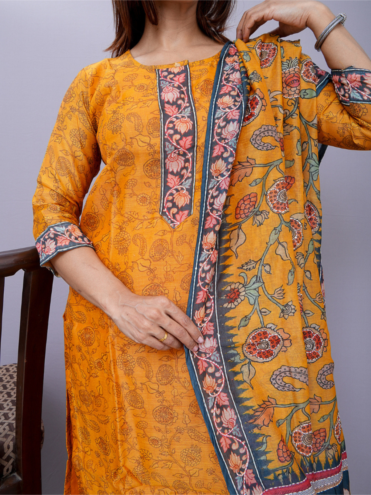 "Mahek" cotton silk dress