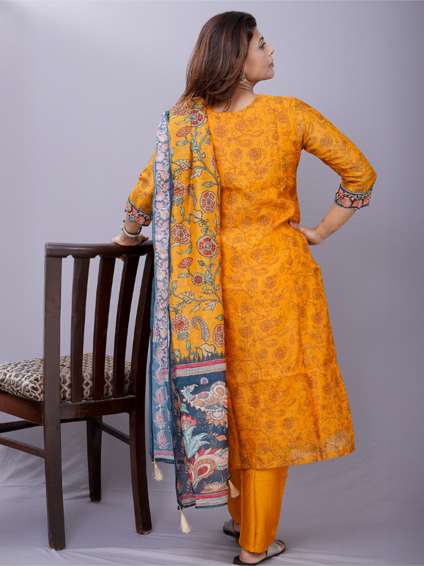 "Mahek" cotton silk dress