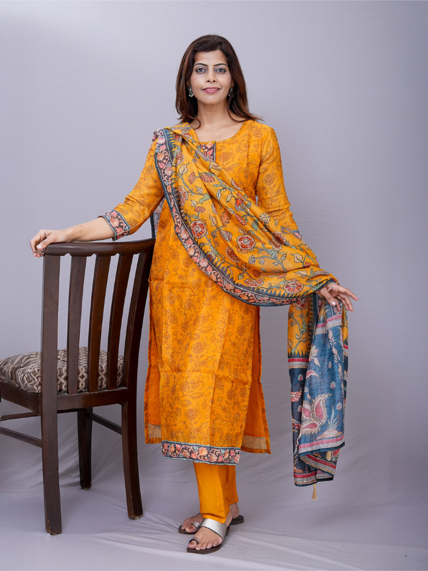 "Mahek" cotton silk dress