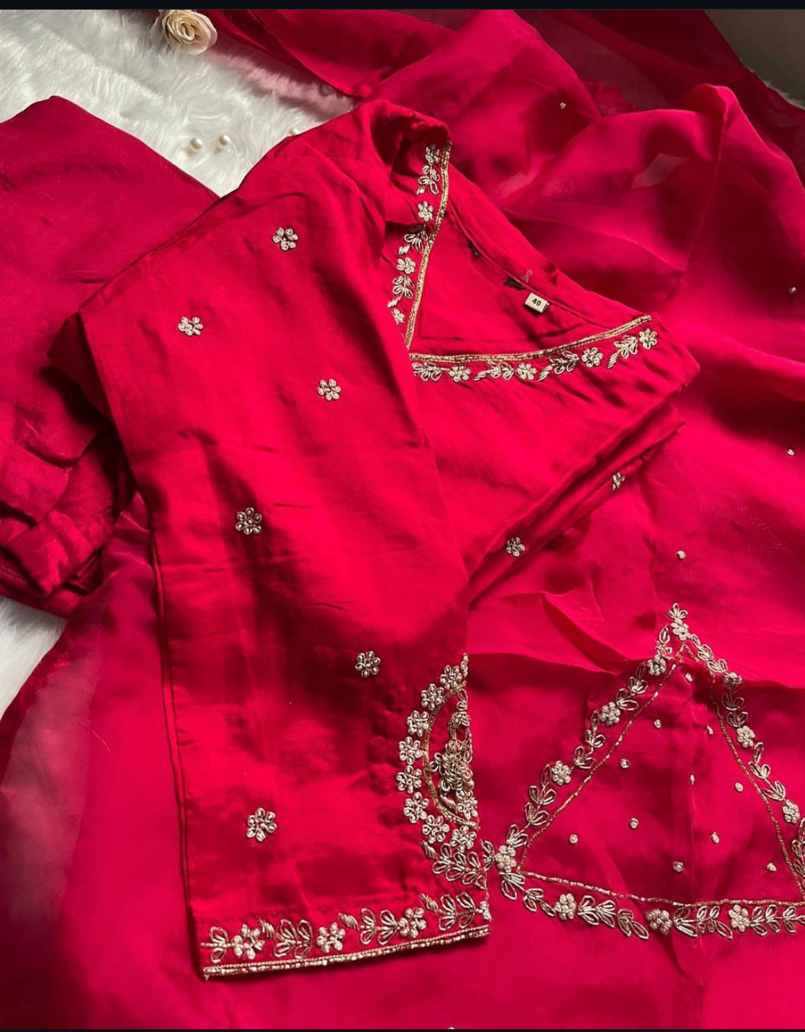 Bestseller Hot Pink Real Zardoshi Handwork Dress