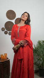 "Rageen " pure chinon silk dress