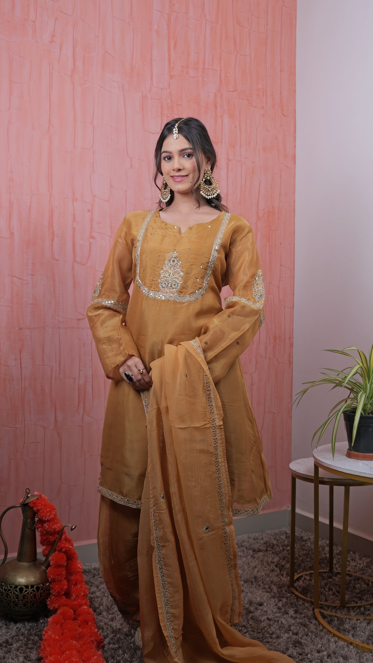 "Meher" tissue silk farshi suit