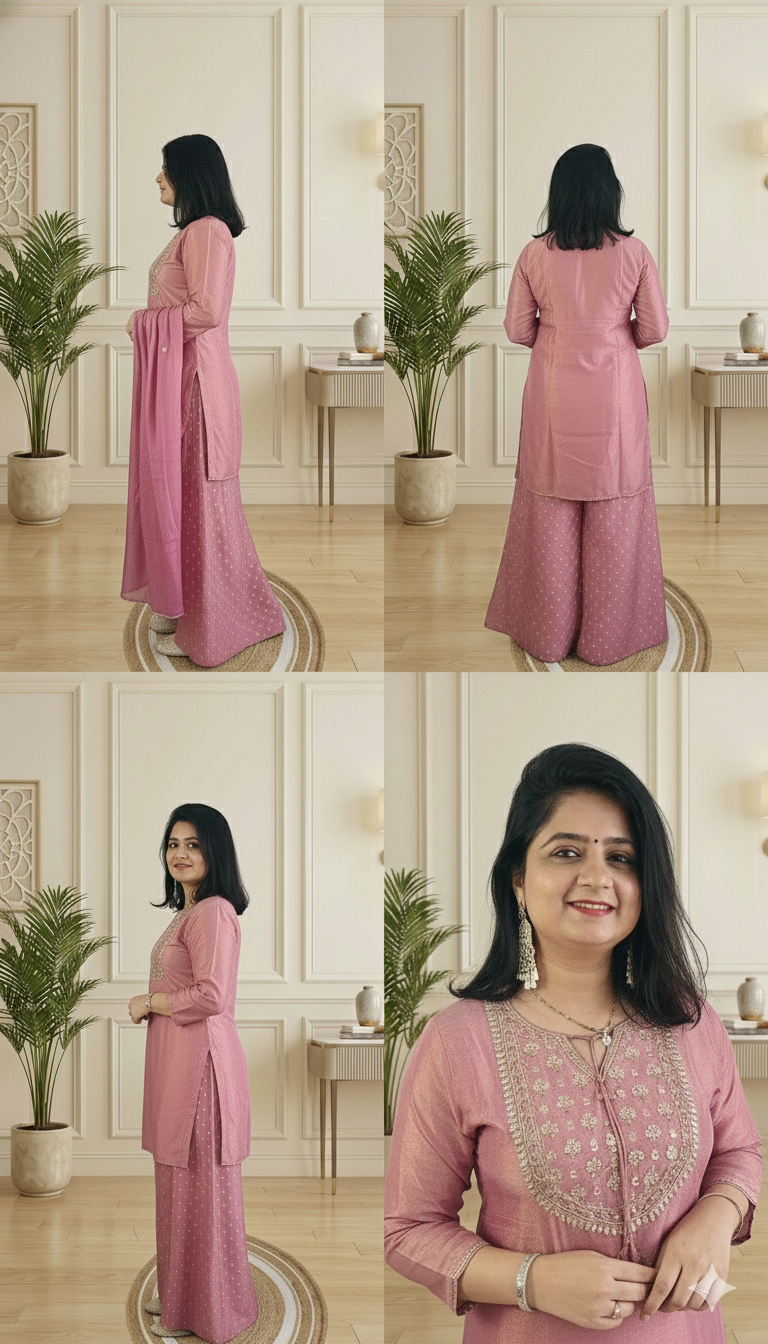 Suhana Pink pure tissue sharara set !