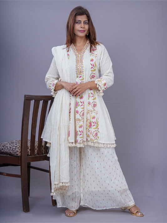 "Niyati" Cotton sharara suit