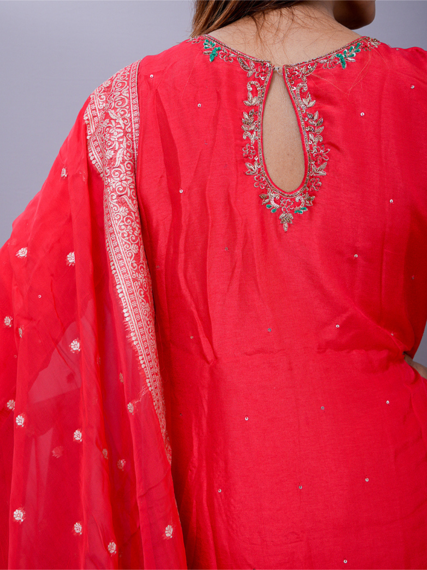 "Riham" raw silk dress