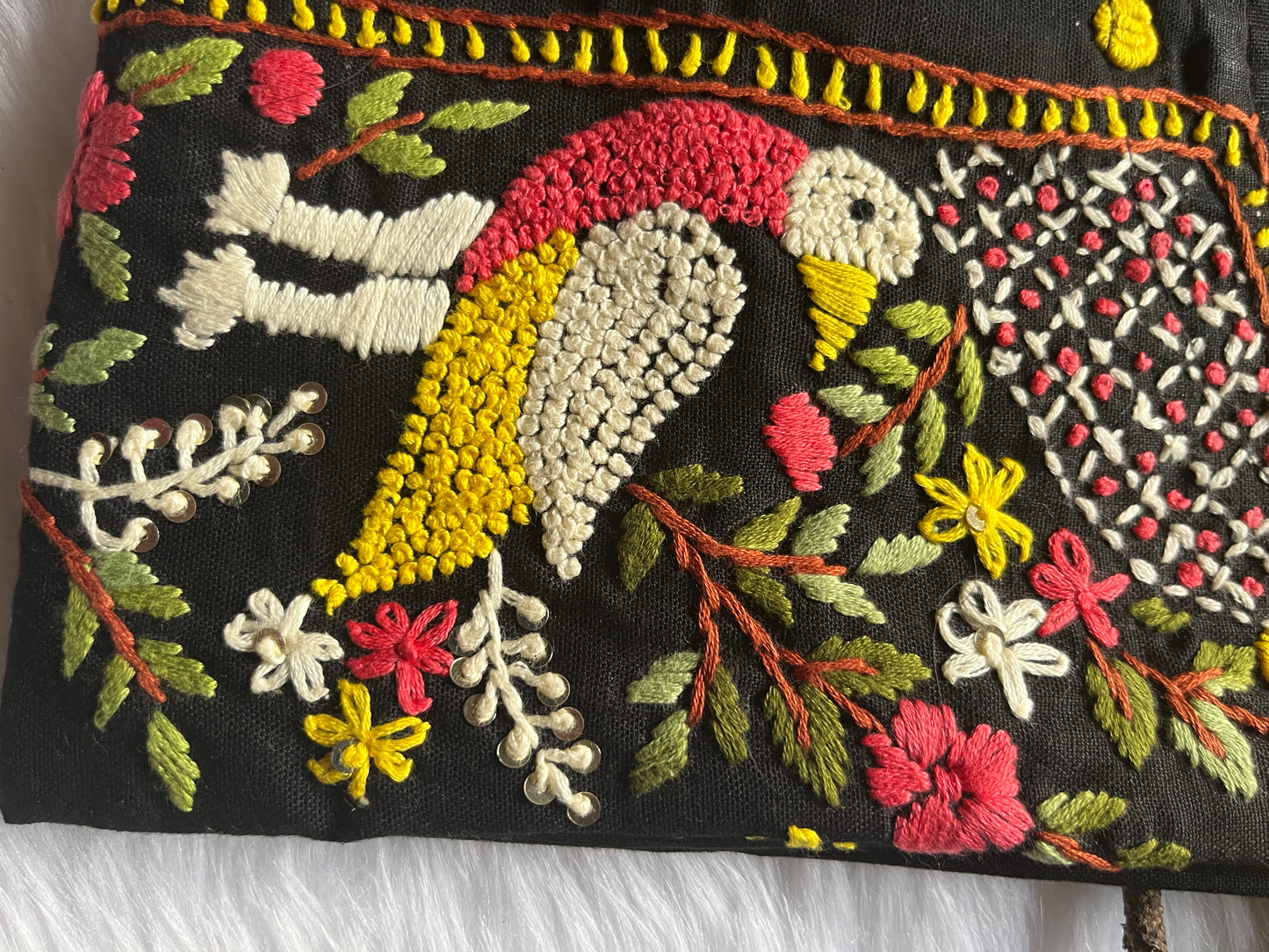 Black With Elegant Handwork Straight Kurti!