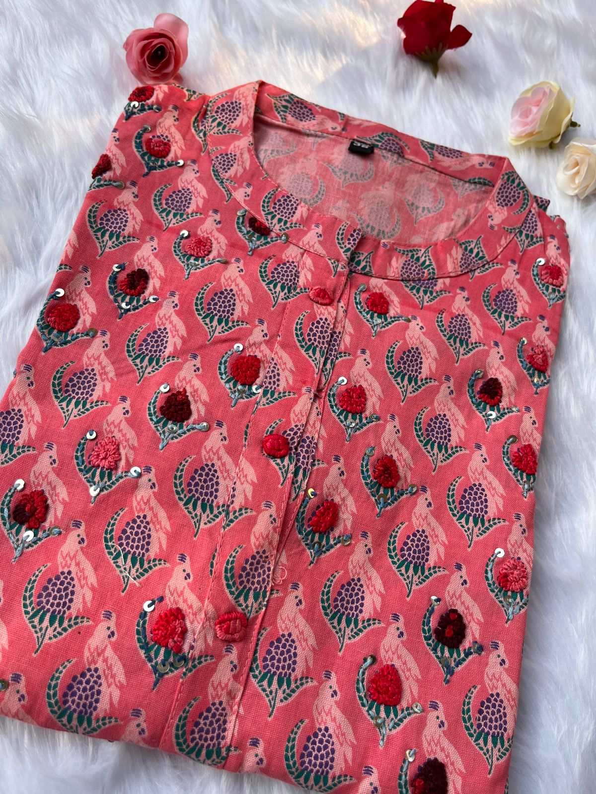 Beautiful Pink Aline Kurti