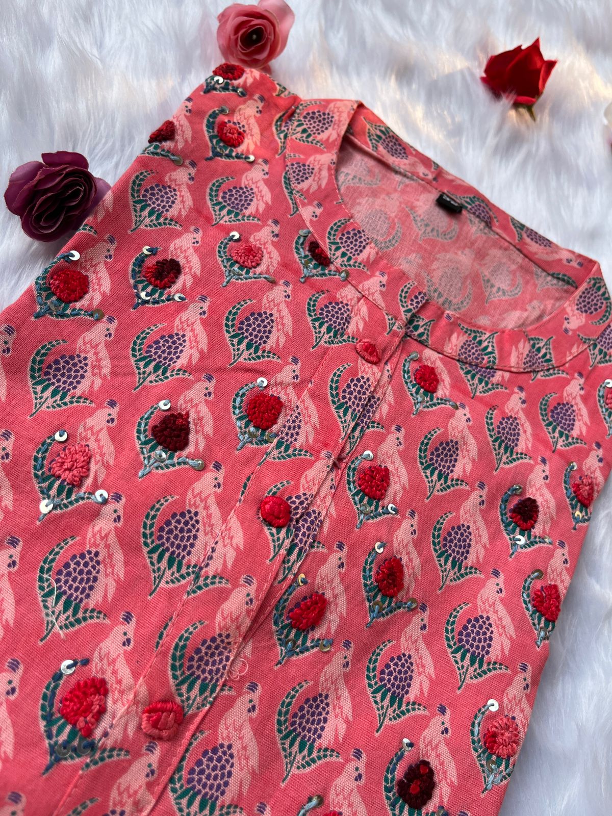 Beautiful Pink Aline Kurti